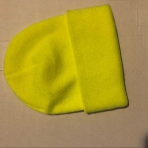 Neon yellow beanie